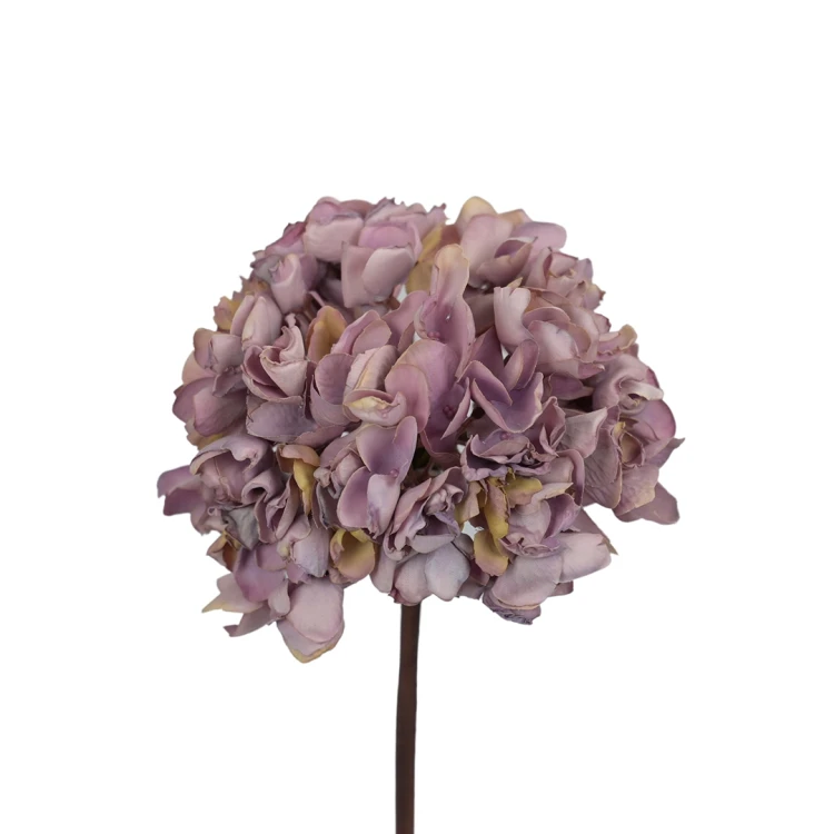 Hortensja w kolorze pudrowym różu na łodydze 50 cm