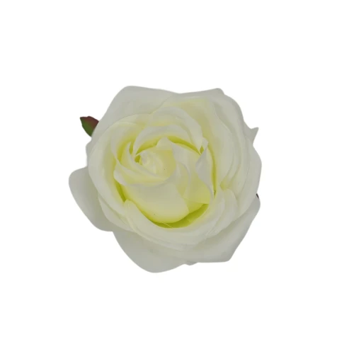 Róża z listkiem w kolorze białym 10 cm