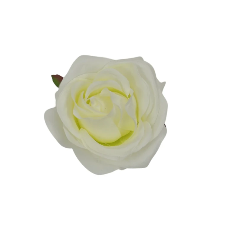 Róża z listkiem w kolorze białym 10 cm
