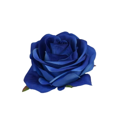 Róża z listkiem w kolorze niebieskim 10 cm