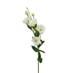 Sztuczna gałązka, eustoma w kolorze białym 84 cm