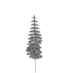 Sztuczny pik choinki w kolorze srebrnym 22 cm