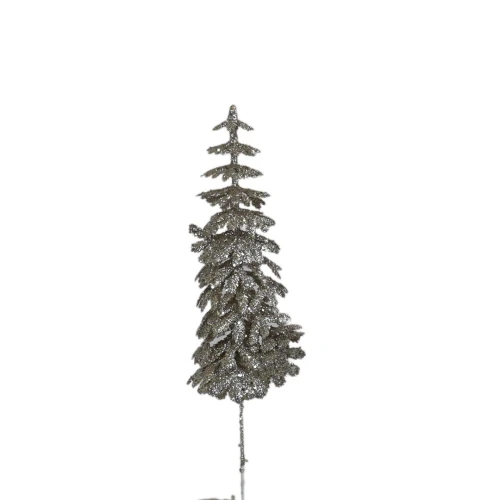 Sztuczny pik choinki w kolorze szampańskim 22 cm