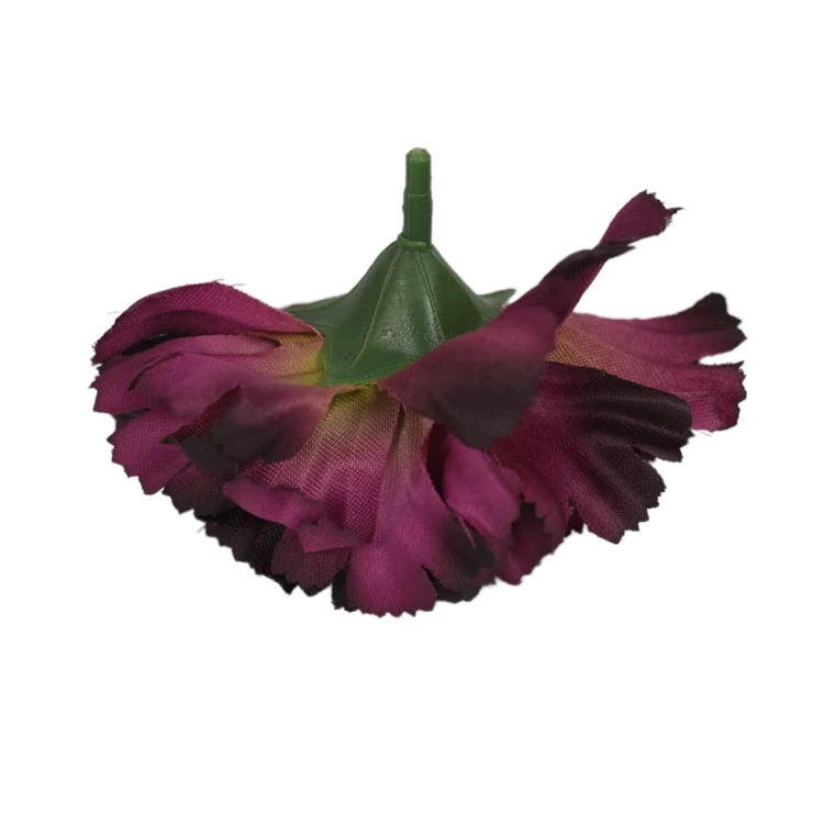 Sztuczny goździk w kolorze ciemnym fioletowym 8 cm