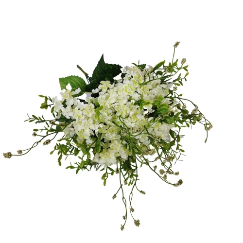 Sztuczny pik kaliny w kolorze biało zielonym 33 cm