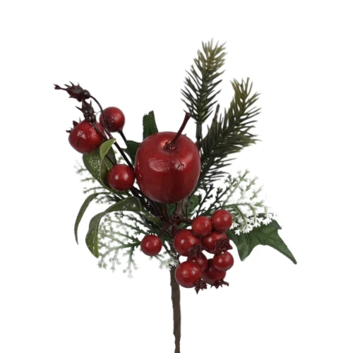 Sztuczny pik mix z jabłkiem w kolorze czerwonym 22 cm
