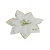Sztuczna gwiazda w kolorze białym z obwódką złotą 16 cm