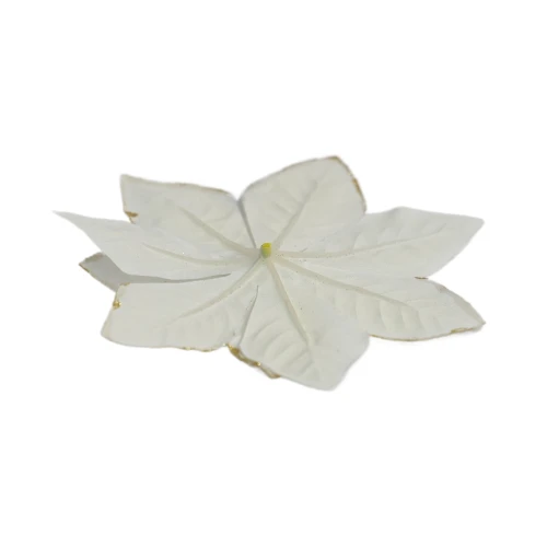 Sztuczna gwiazda w kolorze białym z obwódką złotą 16 cm