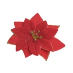 Sztuczna gwiazda w kolorze czerwonym z obwódką złotą 16 cm