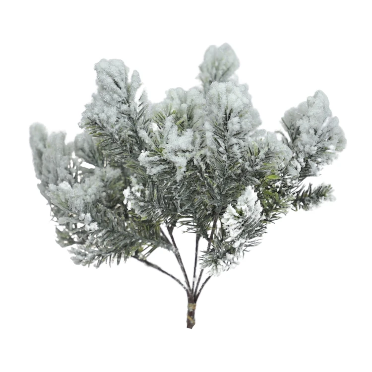 Sztuczna średnia gałązka śnieżynki 34 cm