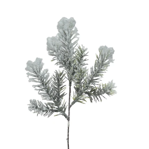 Sztuczna średnia gałązka śnieżynki 34 cm