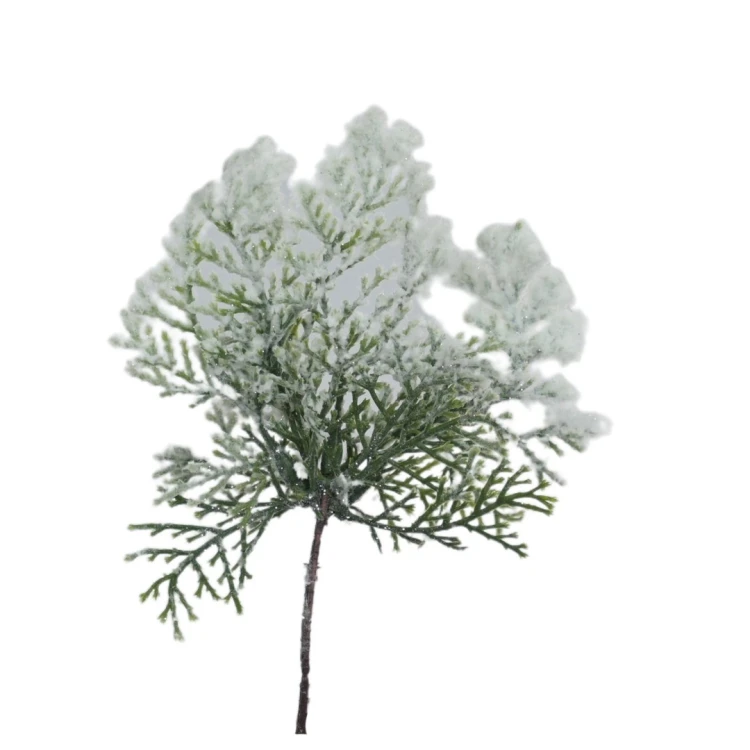 Sztuczna tuja ośnieżona 22 cm