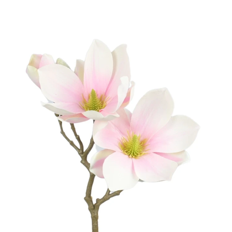 Sztuczna magnolia w kolorze jasno różowym 40 cm