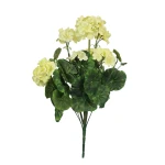 Sztuczny bukiet pelargonii w kolorze kremowym 47 cm
