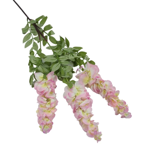 Sztuczna wisteria opadająca w kolorze różowy 100 cm