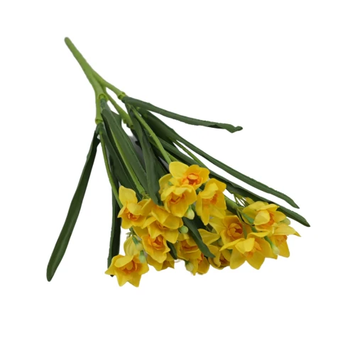 Sztuczny narcyz w bukiecie w kolorze żółtym x7 gałązek