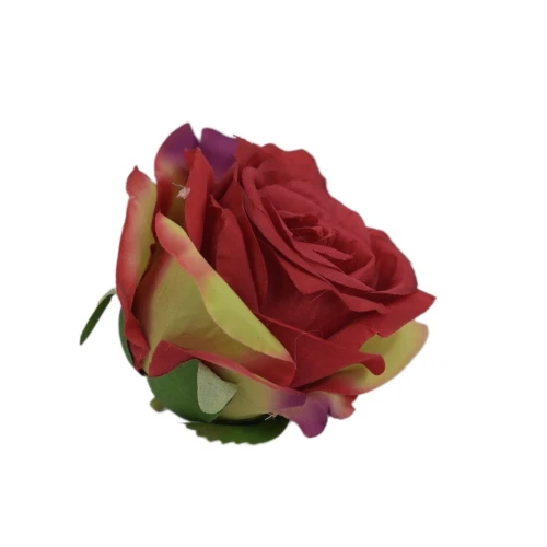 Sztuczna róża w pąku w kolorze czerwonym 8 cm