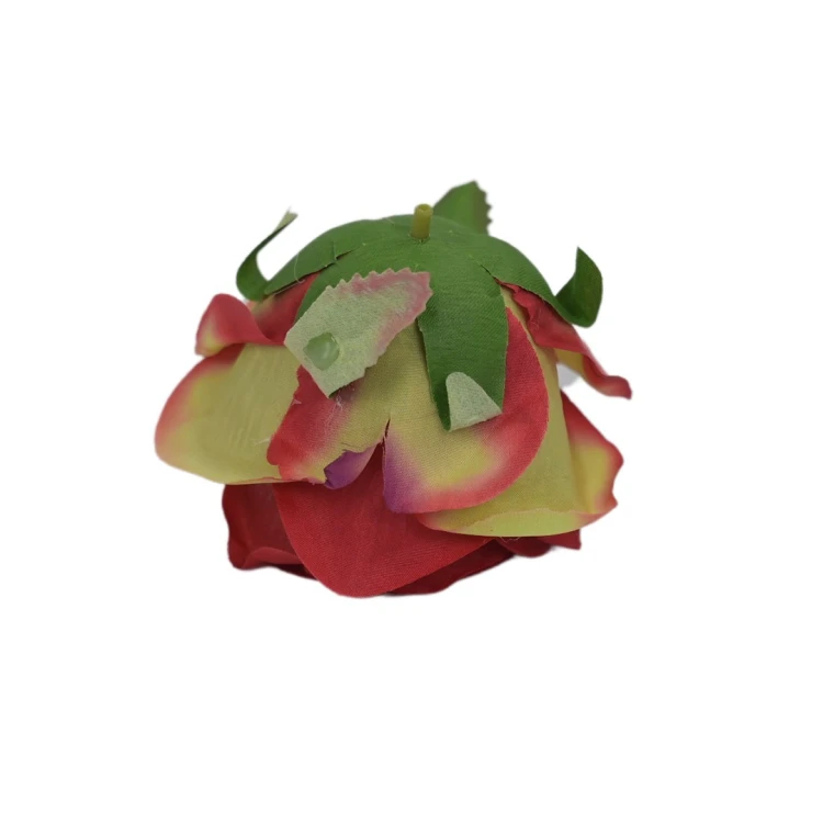 Sztuczna róża w pąku w kolorze czerwonym 8 cm