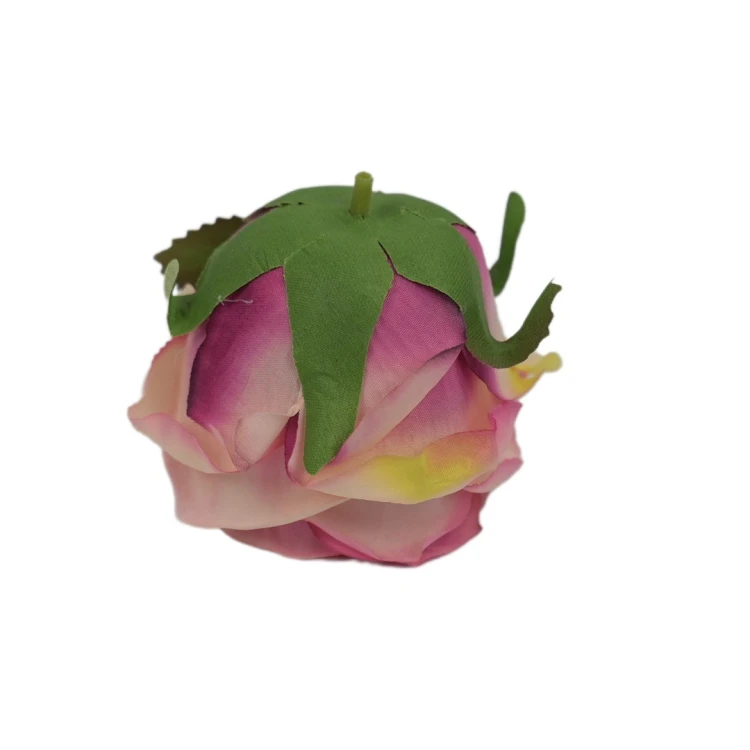 Sztuczna róża w pąku w kolorze różowym 8 cm