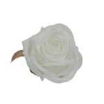 Sztuczna róża w pąku w kolorze białym 8 cm