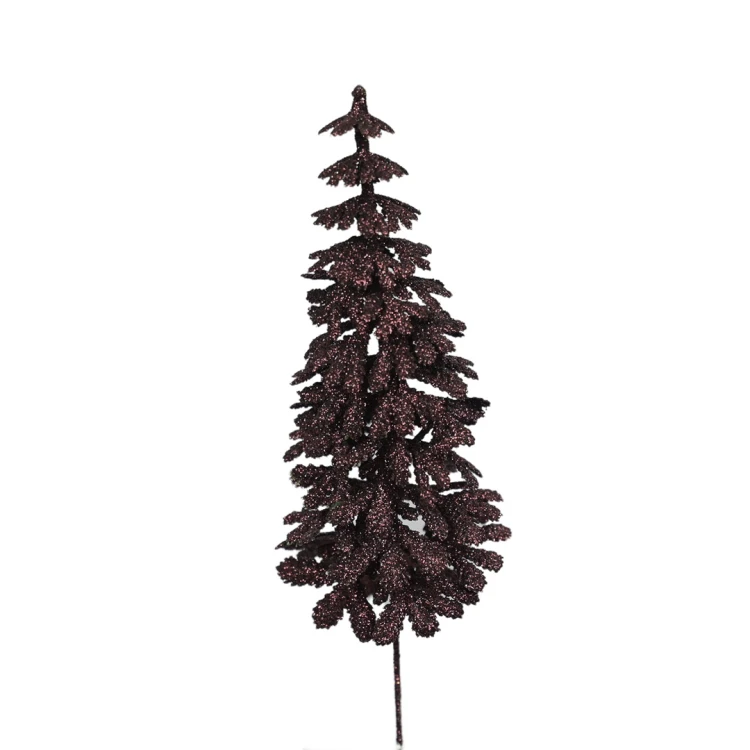 Sztuczny pik choinki w kolorze brązowym 22 cm