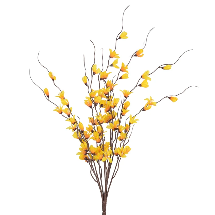 Sztuczny bukiet forsycja w kolorze żółtym 80 cm