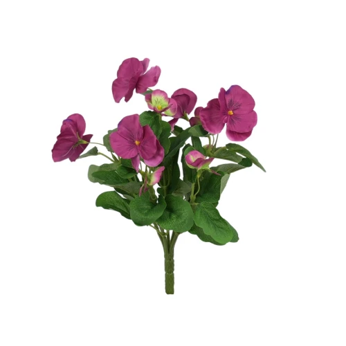 Sztuczny bratek w bukiecie w kolorze fuksji 30 cm