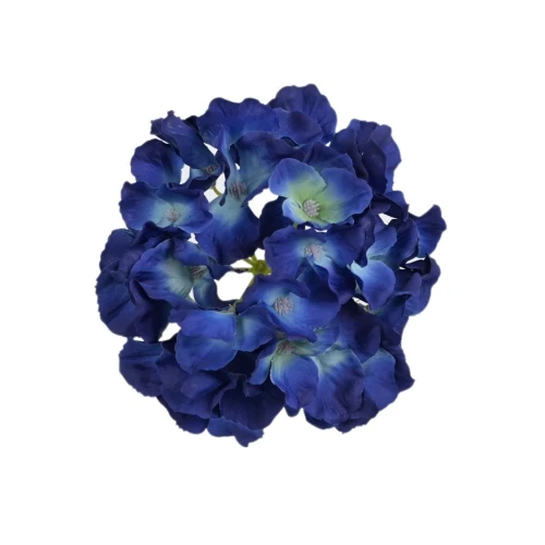 Sztuczna hortensja w kolorze granatowym 19 cm