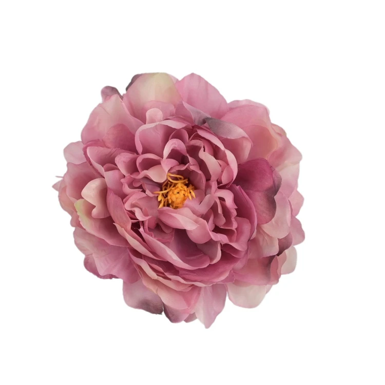 Sztuczna piwonia rozwinięta w kolorze brudnym różu 15 cm