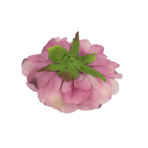 Sztuczna piwonia rozwinięta w kolorze brudnym różu 15 cm