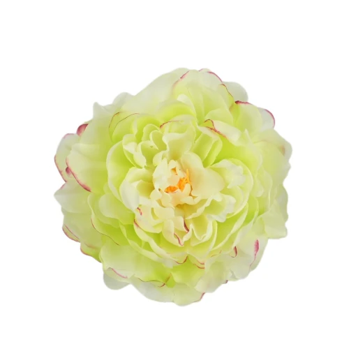 Sztuczna piwonia rozwinięta w kolorze zielonym 15 cm