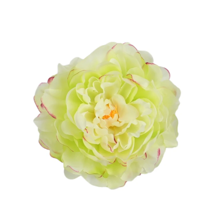 Sztuczna piwonia rozwinięta w kolorze zielonym 15 cm