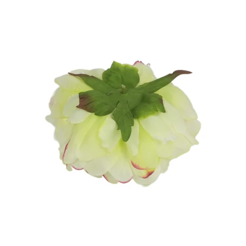 Sztuczna piwonia rozwinięta w kolorze zielonym 15 cm