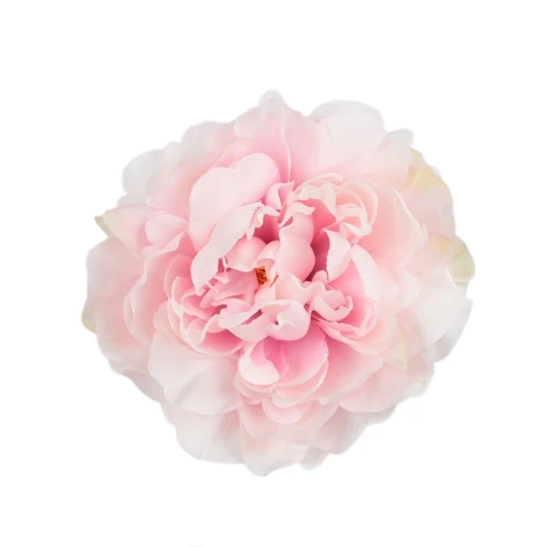 Sztuczna piwonia rozwinięta w kolorze jasno różowym 15 cm