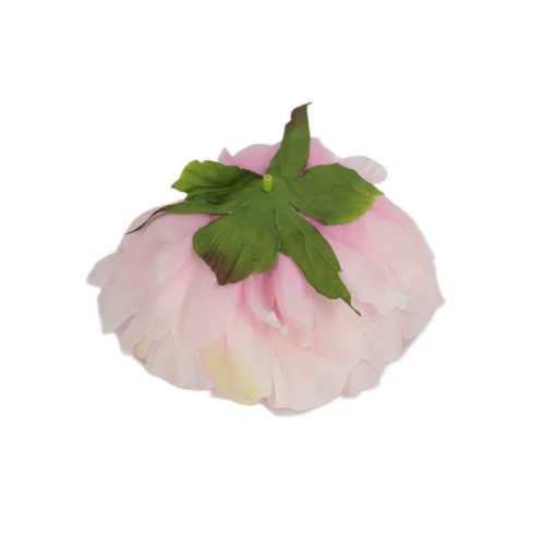 Sztuczna piwonia rozwinięta w kolorze jasno różowym 15 cm