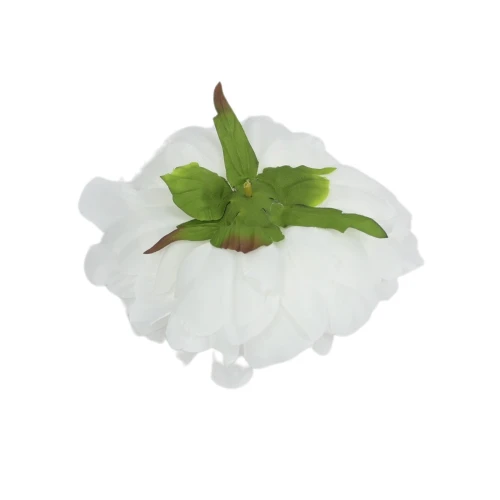 Sztuczna piwonia rozwinięta w kolorze białym 15 cm