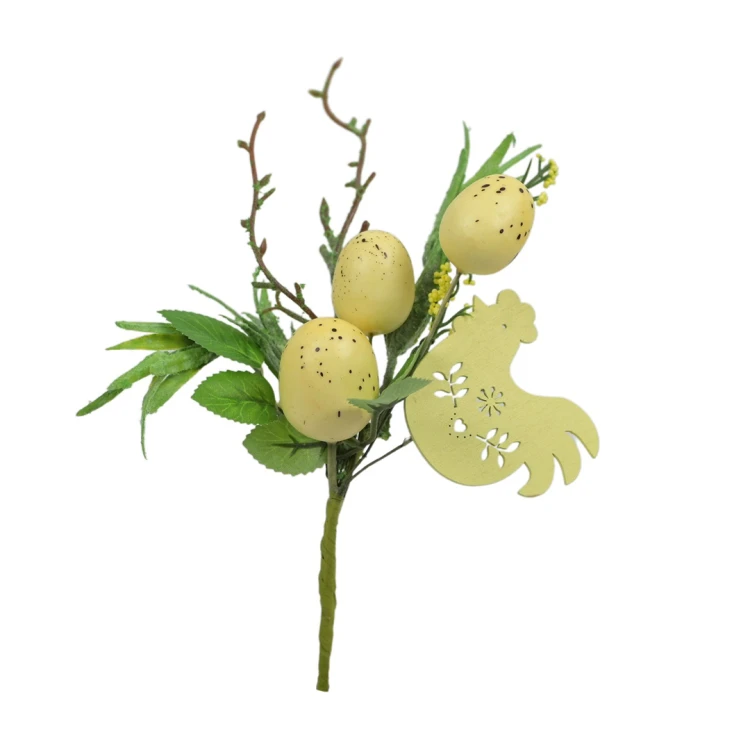 Sztuczny pik mix jajek w kolorze żółtym 22 cm