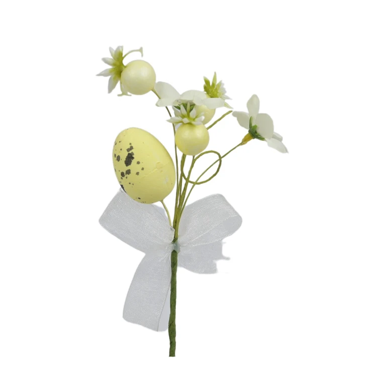 Sztuczny pik mix jajek w kolorze żółtym 15 cm