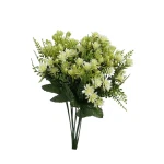 Sztuczny dodatek plastikowy w kolorze zielono-białym 37 cm