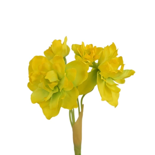 Sztuczny narcyz pojedynczy w kolorze ciemno żółtym 55 cm