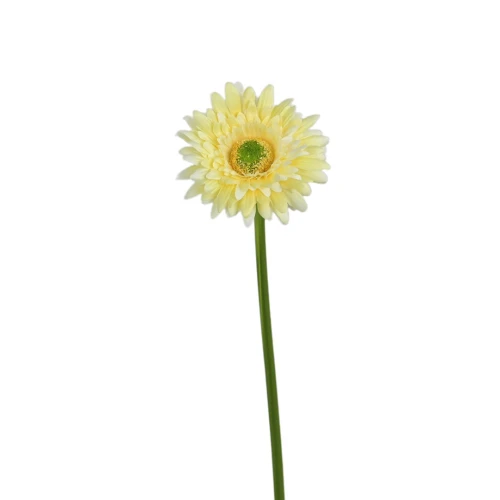 Sztuczna gerbera w kolorze jasno żółtym 47 cm