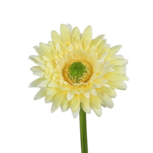 Sztuczna gerbera w kolorze jasno żółtym 47 cm