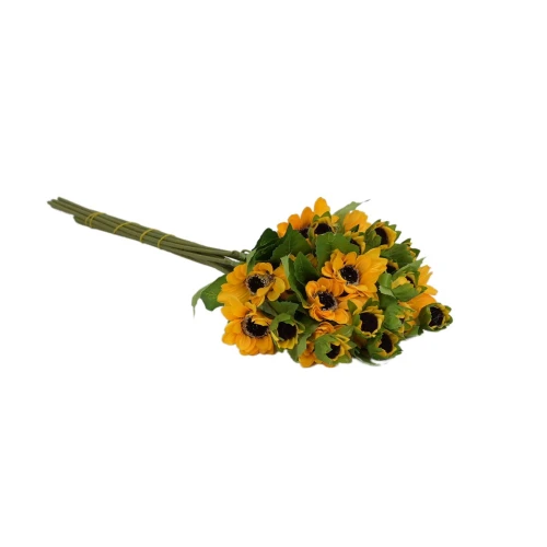 Sztuczny pojedynczy słonecznik w kolorze żółtym 50 cm