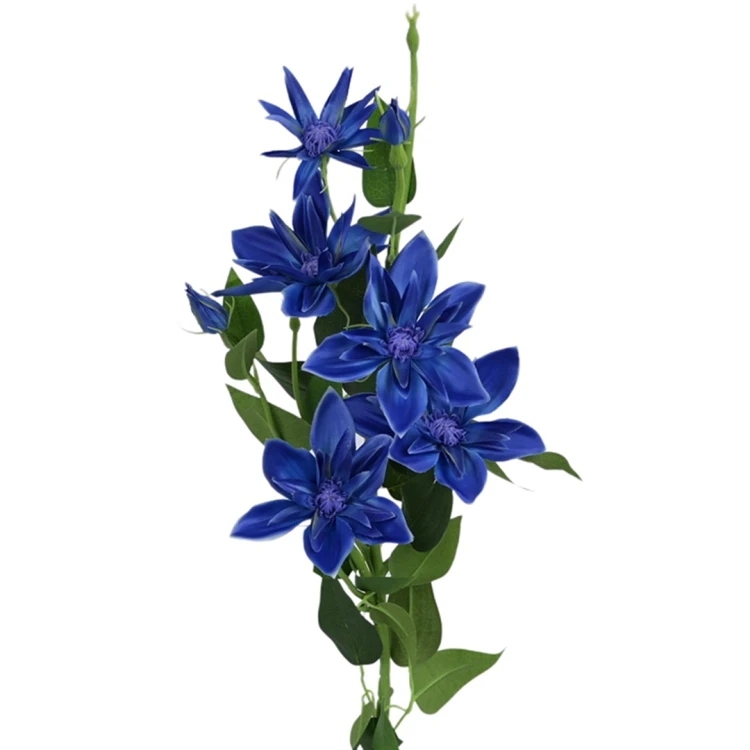 Sztuczny klematis w kolorze niebieskim 86 cm