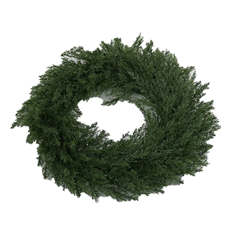 Sztuczny duży wianek z jodły w kolorze zielonym 46 cm