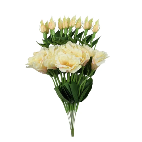 Sztuczna eustoma na piku w kolorze brzoskwiniowym 50 cm