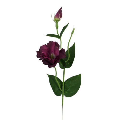 Sztuczna eustoma na piku w kolorze bordowym 50 cm