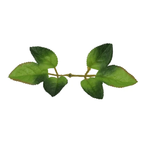 Sztuczne pojedyncze liście do róży w kolorze zielonym 18 cm