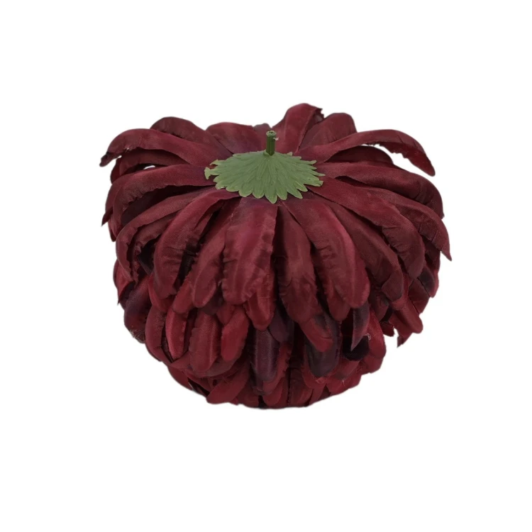 Sztuczna chryzantema czesana w kolorze bordowym 14 cm