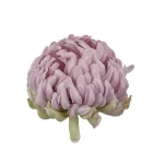 Sztuczna chryzantema czesana w kolorze brudnym różu 14 cm